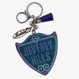 BEVERLY HILLS RHINESTONE KEY CHAIN - EXCLUSIVE VIOLET/AQUA