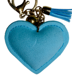 LIGHT BLUE HEART KEY CHAIN