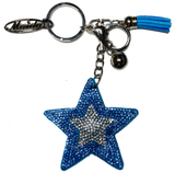 BLUE/CRYSTAL STAR KEY CHAIN