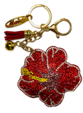 RED EXOTIC FLOWER KEY CHAIN