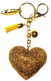 SOLID GOLD HEART KEY CHAIN