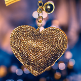 SOLID GOLD HEART KEY CHAIN