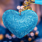 LIGHT BLUE HEART KEY CHAIN