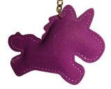 PURPLE UNICORN KEY CHAIN W/POM POM