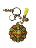 FLOWER POWER ORANGE KEY CHAIN