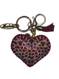 RED SCALLOP HEART KEY CHAIN