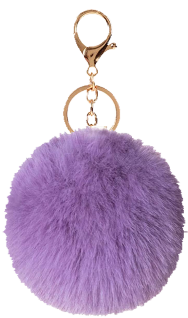 Fluffy Unicorn Pom Pom Charm Keychain