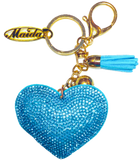 LIGHT BLUE HEART KEY CHAIN