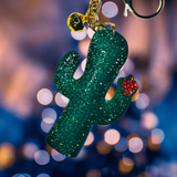 DARK GREEN CACTUS KEY CHAIN