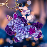 PURPLE UNICORN KEY CHAIN